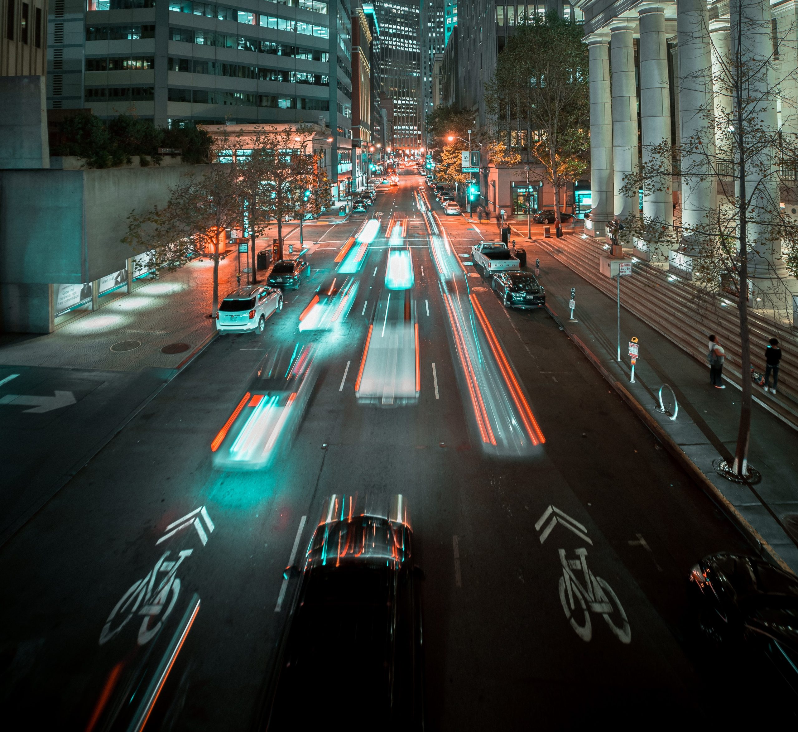 city traffic at night